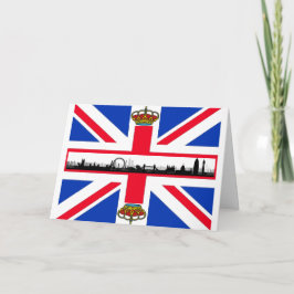 Union Jack Royal Crown London Birthday Card Karte
