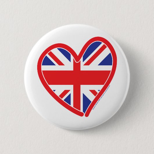 Union Jack Royal Heart Button (Vorderseite)
