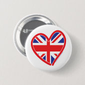 Union Jack Royal Heart Button (Vorne & Hinten)