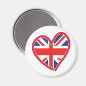Union Jack Royal Heart Magnet (Vorderseite/Rückseite)