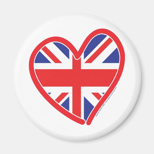 Union Jack Royal Heart Magnet (Vorne)