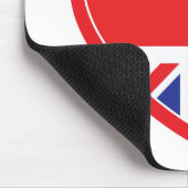 Union Jack Royal Heart Mousepad (Ecke)