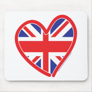 Union Jack Royal Heart Mousepad