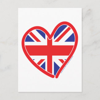 Union Jack Royal Heart Postkarte