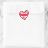 Union Jack Royal Heart Runder Aufkleber (Tasche)
