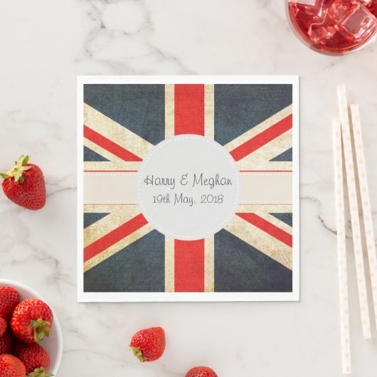 Union Jack Royal Wedding Cocktail Napkins Serviette (Beispiel)