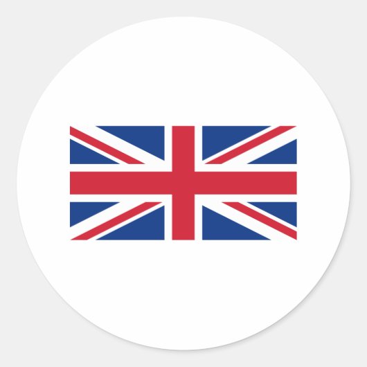 Union Jack Runder Aufkleber (Vorderseite)