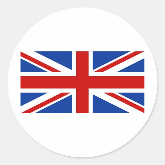 Union Jack Runder Aufkleber (Vorderseite)