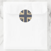 Union Jack Runder Aufkleber (Tasche)