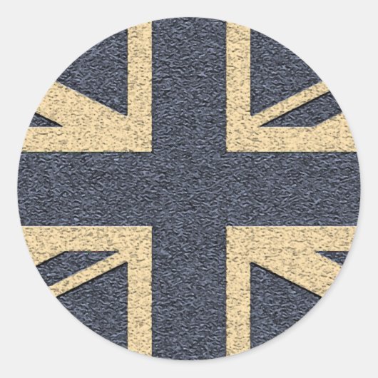 Union Jack Runder Aufkleber (Vorderseite)