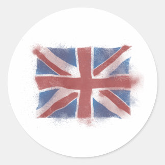 Union Jack Runder Aufkleber