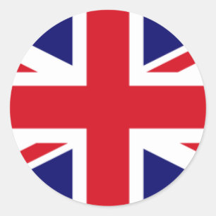 Union Jack Runder Aufkleber
