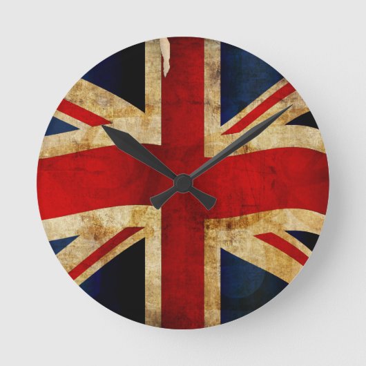 Union Jack Runduhr Runde Wanduhr (Vorderseite)