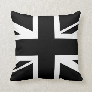 Union Jack ~ Schwarz und Weiß Kissen