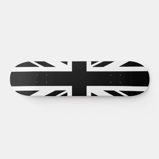 Union Jack ~ Schwarz und Weiß Skateboard (Horizontal)