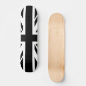 Union Jack ~ Schwarz und Weiß Skateboard (Vorderseite)