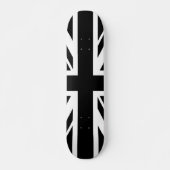 Union Jack ~ Schwarz und Weiß Skateboard (Vorne)