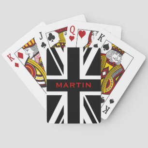 Union Jack ~ Schwarz und Weiß Spielkarten