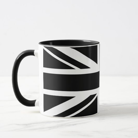 Union Jack ~ Schwarz und Weiß Tasse (Links)