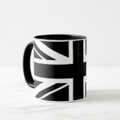 Union Jack ~ Schwarz und Weiß Tasse (Vorderseite Links)
