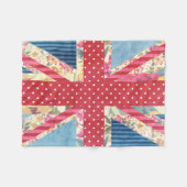 Union Jack | Shabby Chic Fleecedecke (Vorderseite (Horizontal))