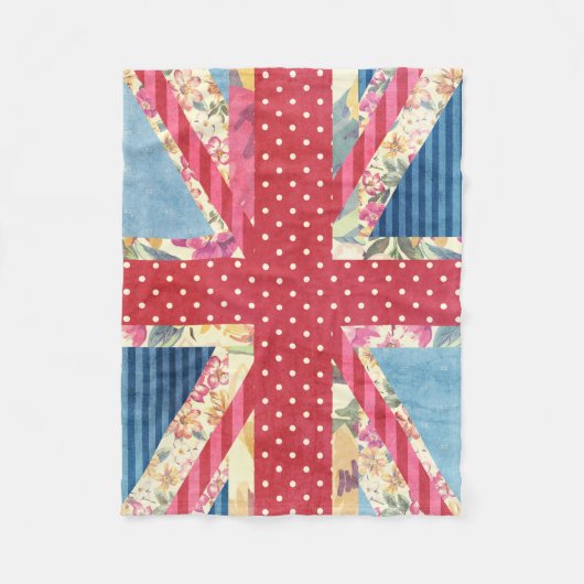 Union Jack | Shabby Chic Fleecedecke (Vorderseite)