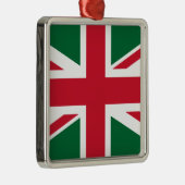 Union Jack Silbernes Ornament (Rechts)