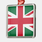 Union Jack Silbernes Ornament (Links)