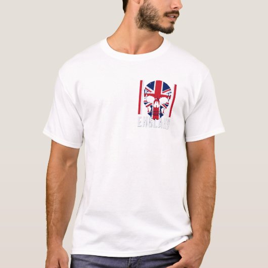 Union Jack Skull Graphic Design T - Shirt (Vorderseite)