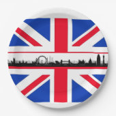 Union Jack Skyline London Theme Party Paper Teller (Vorderseite)