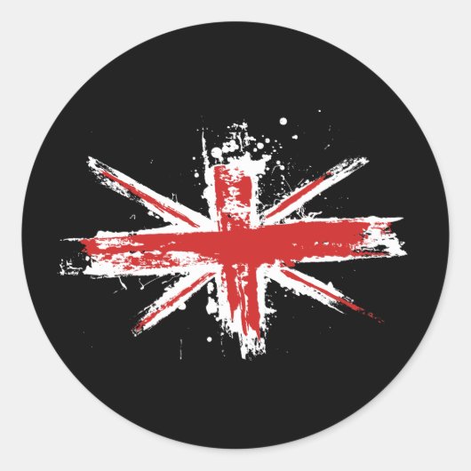Union Jack Spritzer Sticker (Vorderseite)