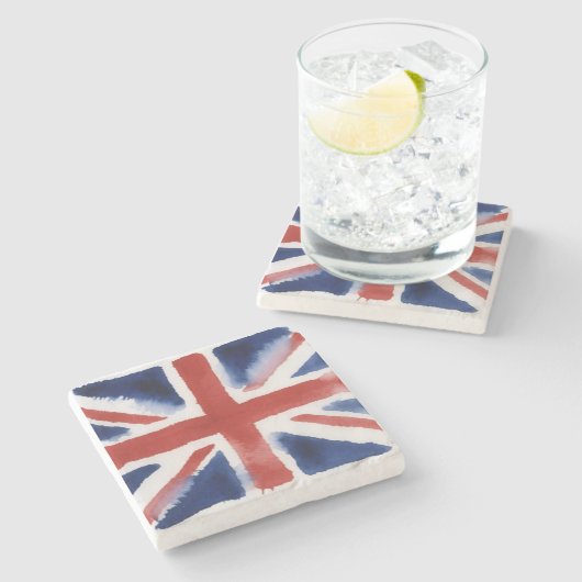 Union Jack Steinuntersetzer (Seitenansicht)