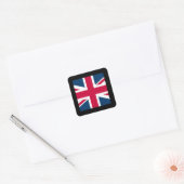 Union Jack Sticker Platz mit schwarzem Rand (Umschlag)
