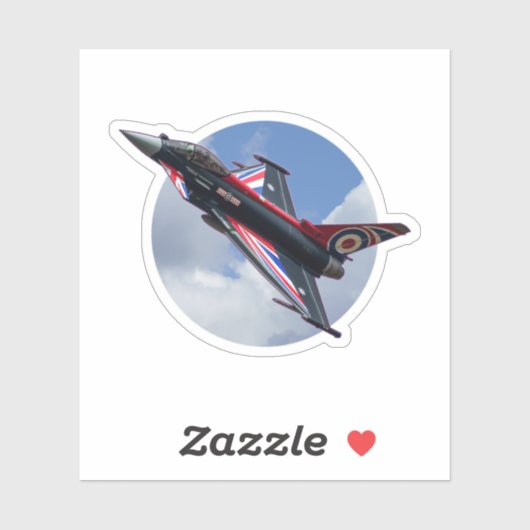 Union Jack Taihoon in den Wolken Aufkleber (Blatt)