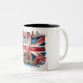 Union Jack Tasse mit ikonischen britischen Sehensw (VorderseiteRechts)