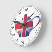 Union Jack Teapot Wall Uhr (Winkel)