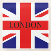 Union Jack the British Flag London Glasuntersetzer (Vorderseite)
