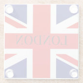 Union Jack the British Flag London Glasuntersetzer (Rückseite)