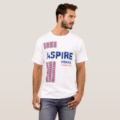 Union Jack UK ASPIRE HIGHER Christliche Schrift T-Shirt (Vorne ganz)
