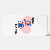 Union Jack UK britisches Design mit Herz Case-Mate iPhone Hülle (Rückseite (Horizontal))