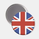 Union Jack UK Flag Circle Designs. Magnet (Vorderseite/Rückseite)
