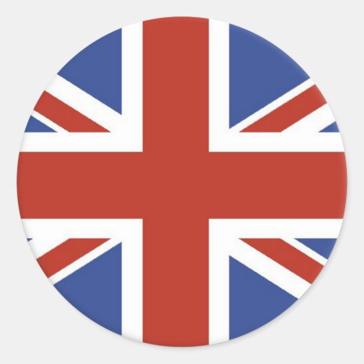 Union Jack UK Flag Circle Designs. Runder Aufkleber (Vorderseite)