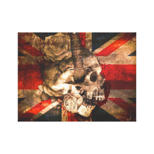 Union Jack UK Flag Gothic Leinwanddruck