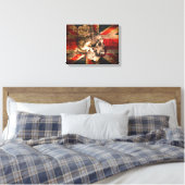 Union Jack UK Flag Gothic Leinwanddruck (Insitu (Schlafzimmer))
