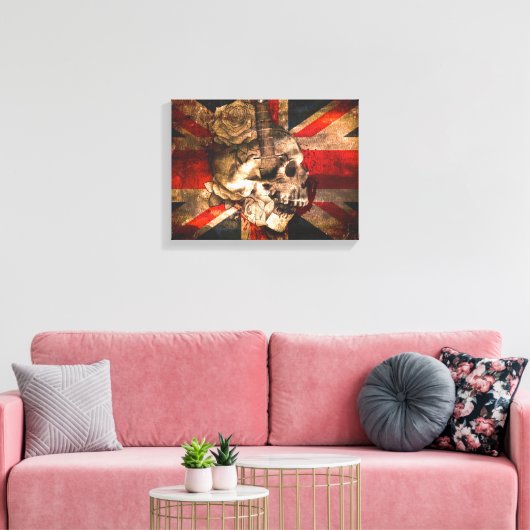 Union Jack UK Flag Gothic Leinwanddruck (Insitu (Wohnzimmer))