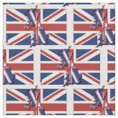 UNION JACK UK FLAG Map Kontur Stoff (Nahaufnahme)