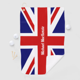 Union Jack - UK Flag - Personalisiert Golfhandtuch