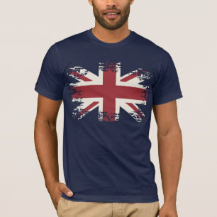 Union Jack (UK-Flagge), Grunge-Stil. T-Shirt