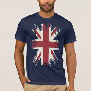 Union Jack (UK-Flagge), Grunge-Stil. T-Shirt