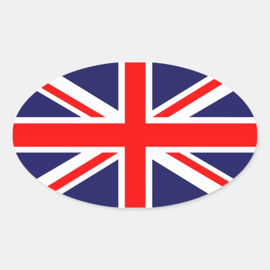 Union Jack - UK-Flagge Ovaler Aufkleber (Vorderseite)